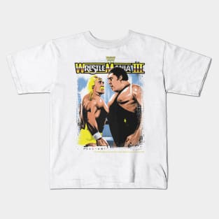 Hulk Hogan Vs Andre The Giant Wrestle Mania III Kids T-Shirt